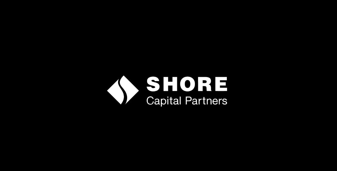 Shore Capital Partners Logo White on Black Background
